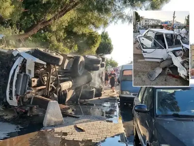 Freni Patlayan Kamyonun Trafik Işığında Yarattığı Dehşet Anları