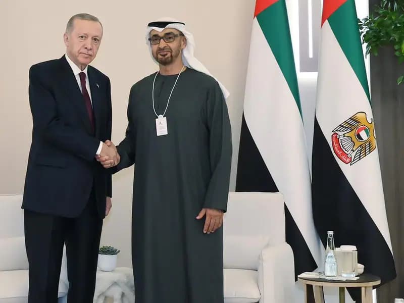 Cumhurbaşkanı Erdoğan BAE Devlet Başkanı Al Nahyan'ı Kabul Etti