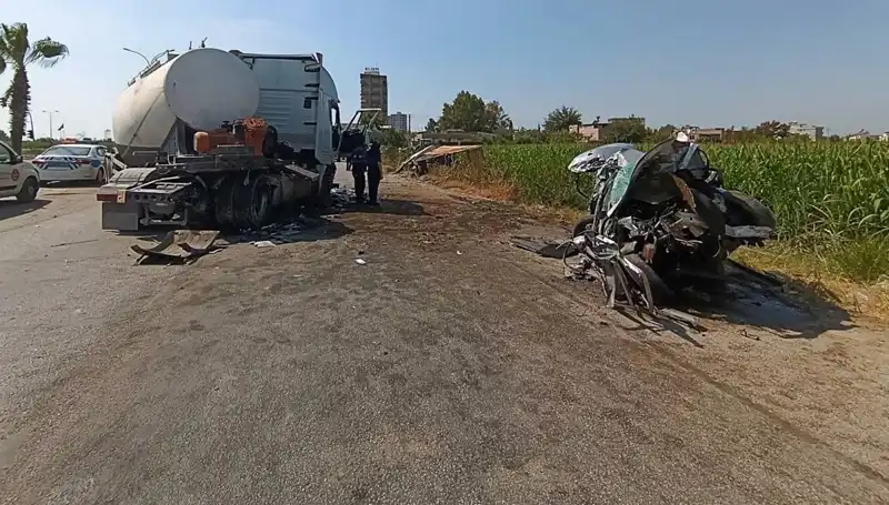 Adana'da Feci Kaza: Otomobil ve Kamyona Tanker Çarptı